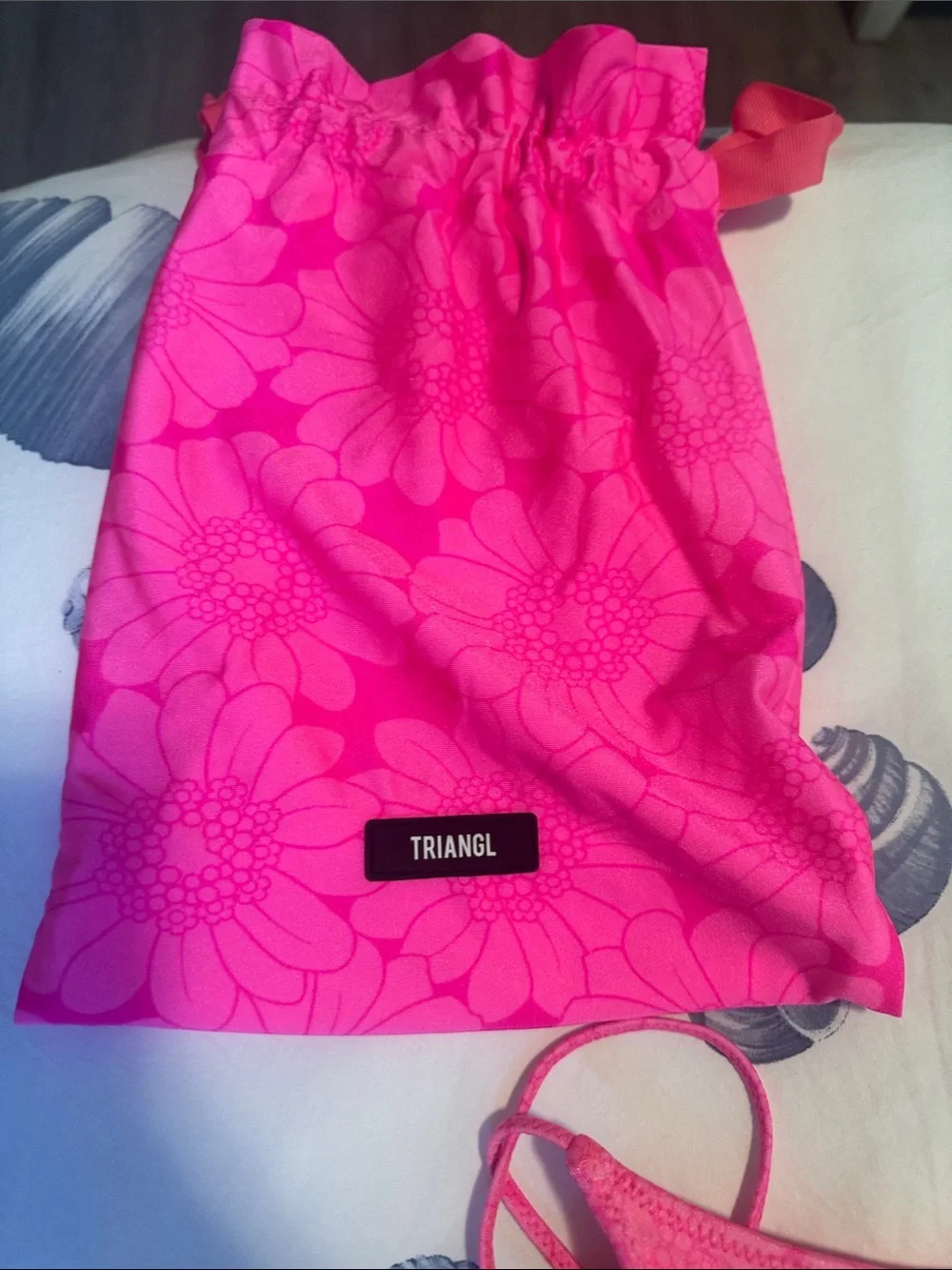 triangl swimwear Pink Floral Two-Piece Bikini Set